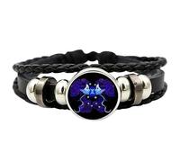 TyCylKu Sternzeichen-Armband,Sternzeichen-Geist-Sternbild-Armband | Tragbares mehrschichtiges Sternbild-Lederarmband für Damen und Herren