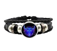TyCylKu Sternzeichen-Armband | Sternzeichen-Seil-Armband,Tragbares mehrschichtiges Sternbild-Lederarmband für Damen und Herren