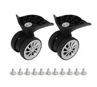 Tyenaza 1 Paar Gepäck-Koffer-Räder, Lenkrollen, Koffer-Rollen aus Schwarzem Nylon-Gepäck-Räder Für Ersatz-Upgrades Im Freien