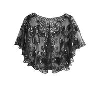 TYFGRT 1 Stück Paillettenverzierter Schal, Dünner Paillettenbesetzter Schal, 1920Er-Jahre-Vintage-Schal, Abendkleid-Schal, Eleganter Schal Für Damen, Modisches Kleidungsaccessoire