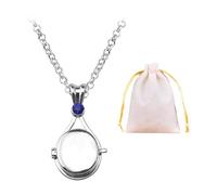 TYFGRT 1X Meerjungfrau-Halskette, 1X Aufbewahrungstasche, Meerjungfrau-Melodie-Zirkon-Abzeichen-Anhänger, Meerjungfrau-Geburtstagsdekorations-Halskette, Ozean-Halskette, Personalisiertes Amulett