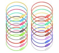 TYFGRT 20 Stück Drahtseil-Schlüsselanhänger, Multifunktionale Schlüsselanhänger, Schlüsselbund-Drahtseil, Geeignet Für Gepäckanhänger, Schlüssel, Anhänger