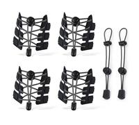 TYFGRT 4 Stück Elastische Schnürsenkel, 2 Stück Elastische Kordelschnallen, Schnürsenkel Ohne Knoten, Lazy-Schnürsenkel, Schnürsenkel Mit Sicherheitsschnallen Ohne Binden