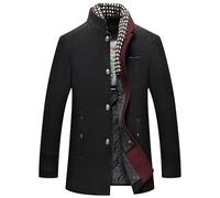 tylxayoxa Jacken Herren Wintermantel Regular Fit Kurzer Wollwintermantel Herrenmantel(Schwarz,Small)