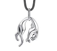 TYMONT S925 Sterling Silber Glänzend Gepard Anhänger, Männer Einfach Gepard Sterling Silber Anhänger Halskette,Silber,Single Pendant