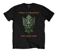 Type O Negative T Shirt Grün Man Band Logo Nue offiziell Herren Schwarz L