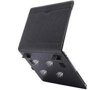 TYTX Hülle Kompatibel für MacBook Air 15 Zoll M4 A3241 M3 A3114 M2 A2941, 2025 2024 2023 Freisetzung, Premium PU Leder Folio Book Cover Schutzhülle mit Vents und Stand Funktion, Schwarz