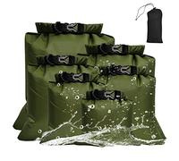 Tyuodna 6 Stück Wasserdichter Beutel,Leicht Outdoor Dry Bag Set 1,5/2,5/3/3,5/5/8L,wasserdichte Aufbewahrungsbeutel,Trockener Sack,Packsack Wasserdicht Zum Kajakfahren, Wandern, Camping (Grün)