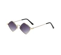 TYUVIVO Damenmode Polygon Sonnenbrille Vintage unregelmäßiger kleiner Rahmen Raute Retro Sonnenbrille Party Brille Brille, F, Einheitsgröße