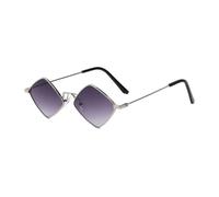 TYUVIVO Damenmode Polygon Sonnenbrille Vintage unregelmäßiger kleiner Rahmen Raute Retro Sonnenbrille Party Brille Brille, G, Einheitsgröße