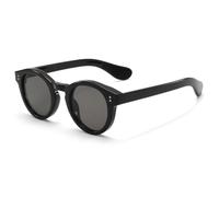 TYUVIVO Klare Linse Candy Color Sand Frame Runde Sonnenbrille Damen Herren Punk Uv400 (schwarz)