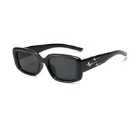 TYUVIVO Kleine quadratische Sonnenbrille im Retro-Stil für Damen, Katzenaugen-Sonnenbrille, modisch, bunt, verspiegelt, Punk-Sonnenbrille für Herren, C01, Einheitsgröße