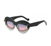 TYUVIVO Mode Cat Eye Sonnenbrille Damen Vintage Luxus UV400 (grau)