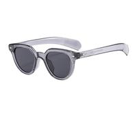 TYUVIVO Mode Runde Sonnenbrille Frauen Retro Luxus Oval Weibliche Nieten Punk Männer Brille Uv400 (grau)