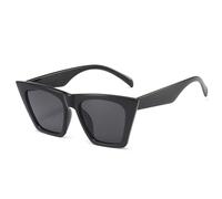 TYUVIVO Modische Cat-Eye-Sonnenbrille für Damen, modische Sonnenbrille, weiblicher Trend, Sonnenbrille, braune Brille, UV400, C1Schwarz, Schwarz, Einheitsgröße