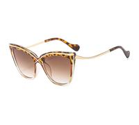TYUVIVO Modische Cat-Eye-Sonnenbrille für Damen, Vintage-Stil, luxuriös, UV400 (Leoparden-Tee)
