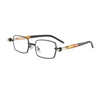 TYUVIVO Modische, kleine rechteckige Luxus-Sonnenbrille für Damen mit Retro-Nieten, UV400 (Schwarz/Transparent)
