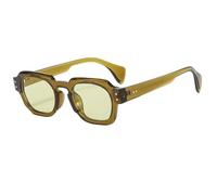 TYUVIVO Quadratische Vintage-Sonnenbrille, modisch, Retro, für den Außenbereich, Nieten, unregelmäßige Sonnenbrille für Damen, C5, Einheitsgröße