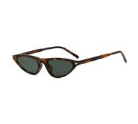 TYUVIVO Retro Kleine Cat Eye Sonnenbrille Damen Herren Nieten Mode Brillen Luxus UV400 (Leopard)