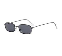 TYUVIVO Retro Kleine Sonnenbrille Damen Herren Metall Mode Brillen Luxus Uv400 (schwarz)
