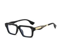 TYUVIVO Retro-Nieten-Sonnenbrille für Herren, modisch, klar, Farbverlauf, UV400, Damen, im Trend (Schwarz/klar)
