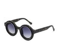 TYUVIVO Runde Steampunk-Sonnenbrille für Herren mit kleinem Rahmen, Luxus-Punk-Brille für Männer, Vintage-Brille, UV400, C5GrünSilberGrau, Einheitsgröße