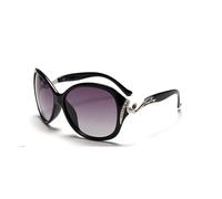 TYUVIVO Sonnenbrillen Damen Sonnenbrillen UV400 Schutz Modische Sonnenbrillen Mit Strass Sonnenbrillen Damen Glas, C1 Helles Schwarz Grau, Einheitsgröße