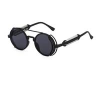 TYUVIVO Sonnenbrillen mit rundem Rahmen, einfache Trend-Fuß-Sonnenbrille, Steam-Brille für Damen, AHH, Einheitsgröße