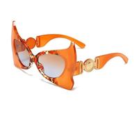 TYUVIVO Übergroße Cat-Eye-Sonnenbrille für Damen, Party, Vintage, Punk-Brille, UV400 (orange)