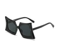 TYUVIVO Übergroße Cat-Eye-Sonnenbrille für Damen, Party, Vintage, Punk, UV400 (schwarz)