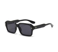TYUVIVO Vintage Damen Punk Nieten Sonnenbrille Modische klare Ozean-Verlaufsgläser UV400 Herren (Schwarz grau)