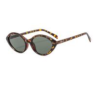 TYUVIVO Vintage Ovale Sonnenbrille Damenmode Retro Damenbrille Luxus UV400 (Leopardengrün)