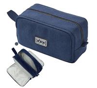 TZEKING Federmäppchen aus Cord-Stoff,Mäppchen Cord-Stoff,Federtaschen Mäppchen mit 3 Fächer,Kapazität Stiftetasche,Schlamppermäppchen Pencil Case mit Tragegriff,für Mädchen Teenager Schule,Büro