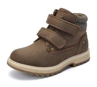 TZJS Unisex Kinder Klassische Stiefel für Jungen Mädchen Baby Winterstiefel Mit Klettverschluss Wasserdicht Stiefeletten Schneestiefel Herbstschuhe Winterschuhe(Braun, numeric_33)