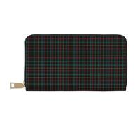 TZTTZT Buffalo Plaid Dunkelgrün Geldbörse Damen Leder Bifold Multi Card Wallet Damen Geldbörsen Lange Geldbörse