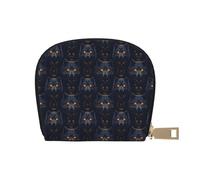 TZTTZT Golden Eye Wolf Head Print Kreditkartenetui für Frauen Kartenetui Brieftasche Leder Kreditkartenetui Brieftasche