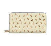 TZTTZT Plaid Capybara Geldbörse Damen Leder Bifold Multi Card Wallet Damen Geldbörsen Lange Geldbörse