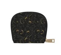 TZTTZT Schwarz Gold Dragon Cool Print Kreditkartenetui für Frauen Kartenetui Brieftasche Leder Kreditkartenetui Brieftasche