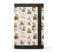 TZTTZT Süße Capybara Q Print Geldbörse für Männer, kleine Herren Bifold Geldbörse, 8 Kreditkartenhalter, schlanke minimalistische Fronttasche