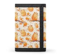 TZTTZT Süße orange Capybara Print Geldbörse für Männer, kleine Herren Bifold Wallet, 8 Kreditkartenhalter, schlanke minimalistische Fronttasche