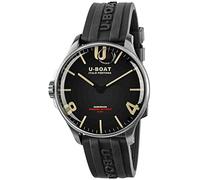 U-Boat darkmoon 8463/a Herren Uhr analog Quarzwerk mit Kautschuk Armband 8463/A
