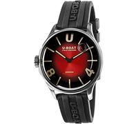 U-Boat Darkmoon 9500 Herren Uhr analog Schweizer Quarzwerk mit Kautschuk Armband 9500