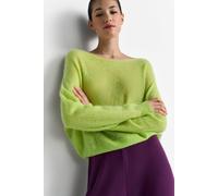 U-Boot-Pullover mit überschnittener Schulter L urban lime