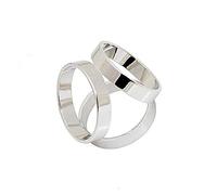 U/K 1 STÜCKE Glatte Metall Tricyclic Schal Schnalle Einfache Design Seidenschal Clip Ring Damen Schmuck Zubehör für den Täglichen Verschleiß Oder Abendkleid Silber Kreative und Nützlichelanglebig