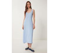 U-Kragen Midi Kleid S
