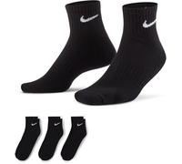 Nike U NK EVERYDAY CUSH QTR 3PR BLACK/BLACK/WHITE, L