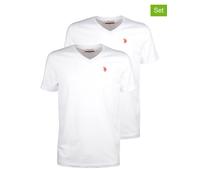U.S. Polo Assn. 2er-Set: Shirts in Weiß - 49% | Größe M | Herren Plussize