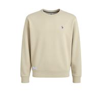 U.S. Polo Assn. Classic Fit Sweatshirt Rundhalsbeige, Einfarbig