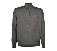 U.S. Polo Assn. Classic Fit Troyer grau, Einfarbig