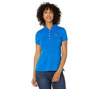 U.S. Polo Assn. Damen Solid Small Pony Interlock Poloshirt, Blau, Klein